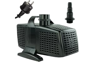 KERRY ELECTRONICS Power Teichpumpe 230 V – 20.000 L/H, 10m Kabel, 7,5m Förderhöhe, Vorfilter, 420 Watt, Wasserpumpe, Bachlaufpumpe, Wasserspielpumpe | Brunnenpumpe | Tauchpumpe | Springbrunnen-Pumpe | KEP20000N