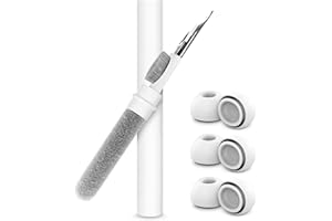 EMPIRE TRADING & COMMERCE Empire AirPods Cleaning Kit - 3-in-1 with 3 Pairs Airpod Pro Ear Tips (Small), iPhone Cleaning Kit Compatible AirPod | AirPod Pro with Sponge, Brush, Metal Tip, Multifunctional Airpods Cleaner