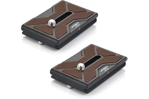 UTEBIT Piastra a Sgancio Rapido PU-60, 2 Piastre per Fotocamera Arca Swiss, Compatibili con Treppiede e Fotocamera, Testa a Sfera 60 mm