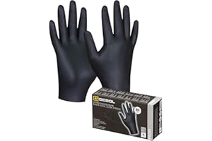 Gebol Jednorazowe Rękawiczki Nitrylowe, Czarny, XL/80 Szt.