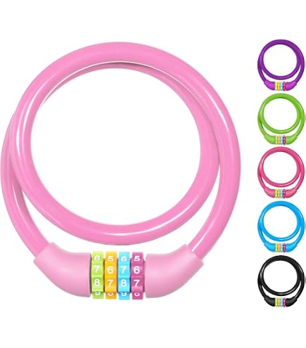 4 Pezzi Lucchetto A Cavo Per Bici – 3ft (0.9m) X 10mm, Antifurto Con Chiavi, Multiuso