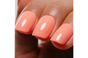 Ozzeal Gel Polish,0.5 Fl Oz Light Coral Orange Peach Gel Nail Polish Spring Summer Soak off LED UV Gel Nail Polish Art Starter Manicure Salon DIY Nail Gel Polish