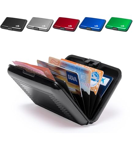Porte Carte Rfid Homme En Aluminium - Protection Anti-Piratage Carte Bancaire - Design Minimaliste Et Léger (Or) Porte-carte RFID