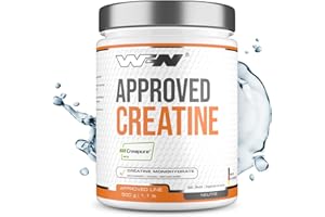 WFN Approved Creatine - Creapure - Neutre - 500 g - Créatine monohydrate - Poudre - Vegan - 166 portions - Fabriqué en Allemagne - Testé en laboratoire externe