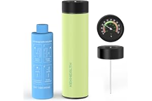 KEKHEALTH Nevera Medicamentos Portatil 60H, Nevera Insulina Viaje TSA con Termómetro Mecánico de Esfera Grande y Bolsa Biogel - Nevera Portatil Insulina Compacta para Fármacos