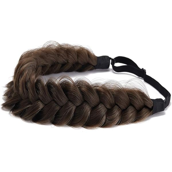BOBIYA Geflochtenes Stirnband Aus Kunsthaar - 3 Stränge Karamel Blonde