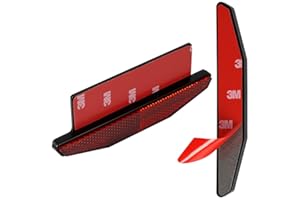 evermotor Catadioptrico Moto Homologado E4, Reflector Trasero para bicicleta Ojo de gato con placa de Aluminio autoadhesiva, Pegatina Reflectante para portaplacas de motocicleta 2 Piezas