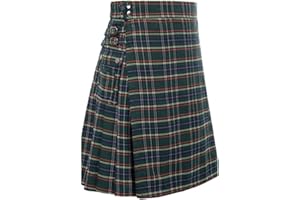 WALAKA LUGGAGE Walaka Kilt Jupe Homme Écossaise Rétro Traditionnelle Vintage Jupon Classique Déguisement d'Écossais Costume Tartan Highlander pour Cosplay Fête Carnaval