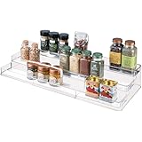 mDesign Gewürzregal für Küchenschrank – ausziehbare Aufbewahrungsmöglichkeit für Ordnung in der Küche – Gewürzständer mit dre