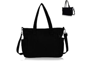 BAIEYE Sac Velours Cotelé Femme,Sacs à Main Portés épaule,Esthétiquement Sac Fourre Tout,Sacs de Courses,Pour Le Shopping,Everyday,Cours Lycee,Travail,Ajustement de La Tenue