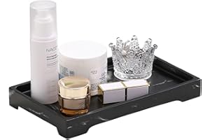 Luxspire Taca toaletowa, taca łazienkowa taca do przechowywania zbiornika na toaletę, tacki do zlewu kuchennego z żywicy, organizer na blat toaletki, pojemnik na perfumy - atrament