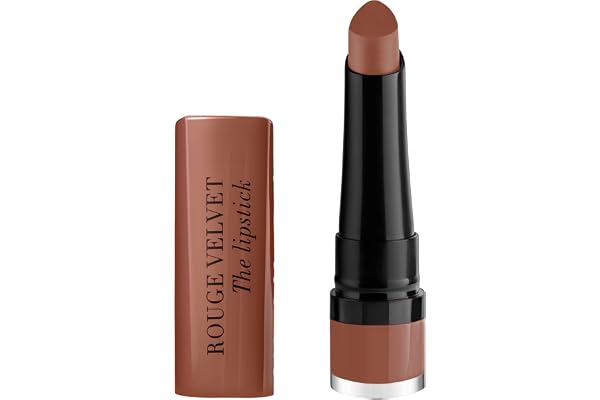 BOURJOIS - Rouge À Lèvres Rouge Velvet The Lipstick 22 Moka-dero - Ultra Pigmenté - Fini Mat Intense - Longue Tenue 24H - Applicateur Précis - Sensation Lèvres Nues