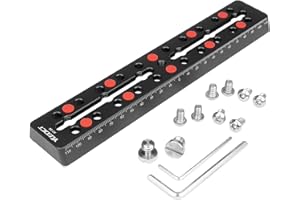 YUEOCT 230mm/9.05" Telescope Rail Bar Vixen Style Dovetail Mounting Plate, with M6 1/4" 3/8" Camera Screw for Telescope Saddle Mount Base OTA Equatorial Head Tripod Adapter Sky Astrophotography