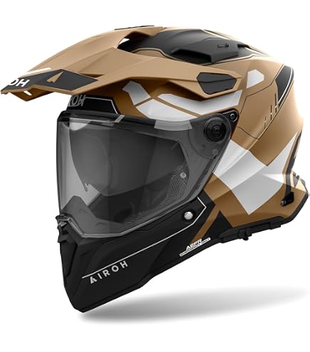 AIROH Casco Integrale Commander 2 – Cement Grey Gloss, Taglia XS, Full Carbon 6K, Omologato ECE 22.06