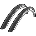2x Schwalbe Lugano 700c x 28 Road Racing Bike Tyres - Black
