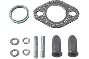 XICIKI 1 Set Exhaust Bolt and Gasket Kit for GMB139 Engine 50cc 70cc 90cc 110cc 125cc 150cc Exhaust Gasket, Car Exhaust Gasket, Car Exhaust Manifold Gasket for Scooters ATVs Go Karts Moped Quad Engine