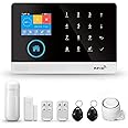 PGST WiFi+GSM/4G Home Smart Alarm Security System,DIY Wireless Burglar Alert System,Motion Detector,Remote Controls,Door Sensor,APP Control,NO Monthly Fees, Work with Alexa and Google (PG-103-4G-A)
