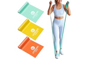 Bande Elastiche Fitness Per Fisioterapia, UOROMI Bande Elastiche per Terapia Fisica, Yoga, Pilates, Riabilitazione e Allenamento a Casa, Bande di Esercizio Con Diverse Forze, Bande di Allenamento per Le Donne