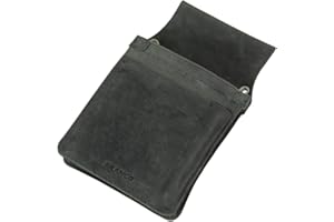 LEDERSHOP24 Branco – Cartera profesional para camarero, taxis, monedero para camarero, monedero para monedas, cabestro, funda para camarero, resistente, piel de vacuno, color negro y marrón coñac Negro Bolsa para sótano, color negro. Breite ca. 19 cm / Höhe ca. 10 cm / Tiefe ca. 4 cm