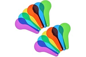 HDGSAFD 12 Stück Durchscheinende Farbfolien, Experimentelles Spaßspielzeug, Farbpaddelfilterplatten, Durchscheinendes Kinderspielzeug, Lustige Lehrmittel, Filter, Lernaktivitätszubehör