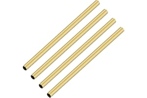 iMeistek 4 tubi in ottone, 4 mm di diametro esterno x 0,2 mm di spessore della parete, 200 mm di lunghezza, tubi in metallo per decorazione di giardinaggio, artigianato fai da te