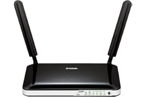 D-Link DWR-921 - Router wireless 4G/LTE N300 (3G, 300 Mbps, WPS, 4 puertos LAN RJ-45 Fast Ethernet 10/100 Mbps, 1x WAN 10/100 Mbps, ranura SIM de datos, WPA2, antenas extraíbles), color negro