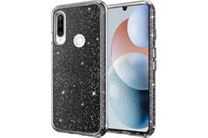 Anfire Handyhülle für Huawei P30 Lite Hülle Glitzer,Bling Glitter TPU Silikon Slim Case für Mädchen,Kameraschutz Stoßfest Transparent Schutzhülle für Huawei P30 Lite Case,Durchsichtig