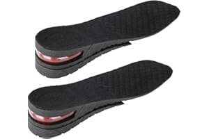 YIKKI Zwiększenie wysokości wkładki do butów regulowane czterowarstwowe wkładki podwyższające poduszka powietrzna wkładka do butów wyższa unisex PU wysokość podnoszenia pięty najwyższy wygodny ortopedyczny