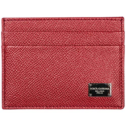 Preisvergleich Produktbild Dolce & Gabbana Kreditkartenetui Echtleder Herren Kreditkarten Geldbörse Rot