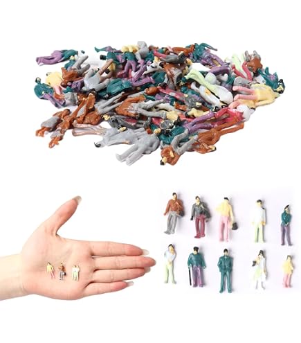150 Figurines Miniatures XSHAO - Échelles 1:75/1:100/1:150 Pour Maquettes Trains, Dioramas