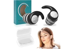 FQQF Tappi Orecchie Dormire,Tappi per Orecchie Antirumore,Protezione Dell'udito Super Morbida e Riutilizzabile in Silicone Flessibile Tappi per Orecchie per Dormire,Dell'udito per la Riduzione del Rumore