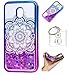Produktbild Hülle Galaxy J7 2017 (EU Ausgabe) Hülle Transparent Hardcase,3D Galvanotechnik TPU Kreative Liquid Bling Hülle Case Für Galaxy J7 2017 J730 ,Dynamisch Kristall Handytasche + Schlüsselanhänger (R) (4)