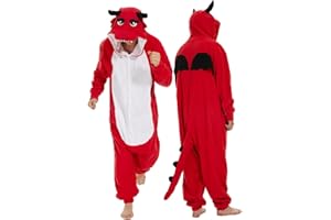Laahoem Animal Dragon Pyjama Unisexe Adulte à Capuche Hommes Femmes Combinaison Costume Cosplay Pyjama