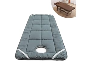 LXJDDLD Lash Bed Cushion Cover,Non-Slip Spa Bed Padding,Massage Table Pad,Square Head Massage Table Mattress Topper with Breathing Holes,for Tattoo Table Beauty Salon Bed,Gray,S 70x180cm
