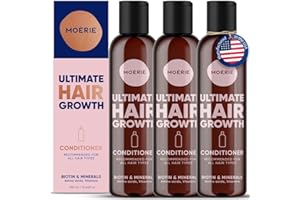 Moerie Mineral Hair Growth Conditioner – For Longer, Thicker, Fuller Hair - Vegan Hair Products – Paraben Free Hair Products – All Hair Types – Reverse Hair Loss – 3 x 8.5 fl oz (3 x 251ml)