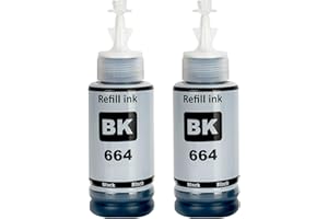 LAIPENG Compatible 664 Ink Bottle Refills T664 T6641 for ET 2650 ET 2600 ET 2550 ET 2500 ET-2650 ET-2600 ET-2550 ET-2500 ET-4500 ET-4550 ET-3600 ET-16500 ET-14000 L355 L555 (BK*2)