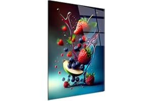 DECLINA, tableau moderne, cadre mural, impression sur verre acrylique, cadre design léger, tableau déco fraîcheur de fruits, art mural contemporain, décoration intérieure élégante, 30x50 cm