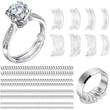 12/24PCS Ringmaatregelaar Ringmaat Reducer Onzichtbaar voor losse ringen Ringregelaarmaat Geschikt voor elke ring Ring Guard Spacer (6 maten) – koop de beste producten in de online winkel