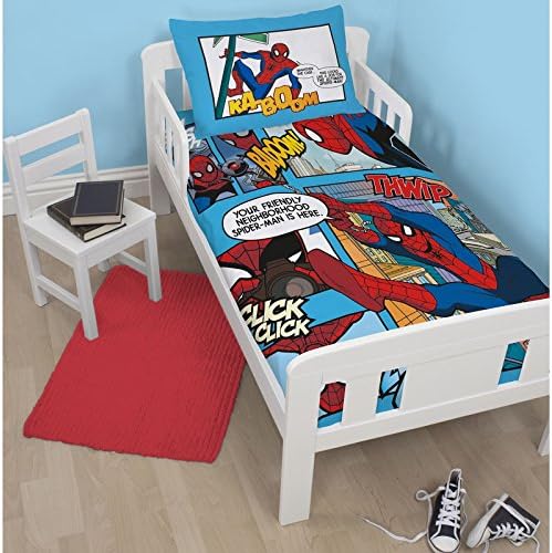 Spiderman Thwip Toddler Bed Duvet Cover and Pillowcase Set