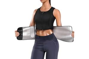 Mayoii Sweat Belt for Weight Loss Women & Men – Waist Trainer Women Body Shaper, Adjustable Sauna Waist Trimmer, Fat Burner Slimming Belt with Back Support for Workout & Fitness