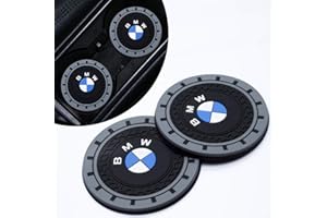 ZHNGZHJ 2 Pezzi sottobicchieri per BMW X1 X3 X7 X5 X6 1 3 5 6 Series Z4 7 M Series auto,tappetini/inserto/sottobicchieri portabicchieri per auto,accessorio portabicchieri