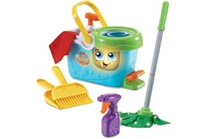 LeapFrog Clean Sweep Mop & Bucket | Interactive Pretend Play Set with Sound & Music | Suitable for Boys & Girls 3-5 Years