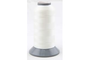 NTS Nähtechnik 1000m Nähgarn, Ledergarn 40 N, Farbauswahl, Filament Garn für Leder (Weiß)