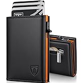 TENBST Ultrathin Wallets for Men with Wallet and RFID Protection | Genuine Leather Wallet, Luxury 10 Credit Card Holders, Pre