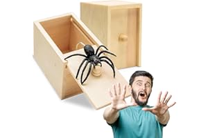 SMDBZDA 2 Pièces Boîte de Farce D'araignée, Boite Araignee a Farce en Bois, Spider Prank Box, Araignée Dans Une Bo-îte, Boîte de Peur de Farce D'araignée, pour Halloween Avril Poisson Jour Enfants Adultes