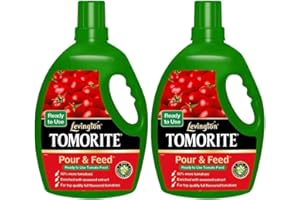 WARMHAND Tomorite Levington Seaweed Enriched Flavour Enhancing Pour & Feed Ready To Use 3L 3000ml Tomato Fertiliser (2 Bottles)