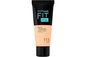 ‎MAYBELLINE Maybelline New York Make Up, Fit Me. Matte + Poreless Make-Up Nr. 115 Ivory, Mattierend und porenverfeinernd, Alle Hauttypen, 30 ml