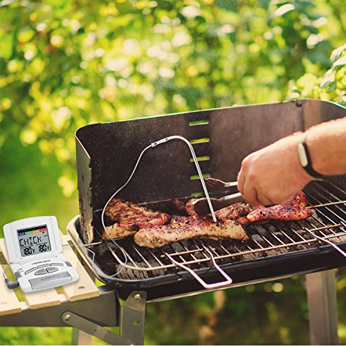 MeasuPro DCT350 Digitale Bratenthermometer, Grillthermometer, Haushaltsthermometer, Ofenthermometer, Küchenthermometer, Für Braten, Kochen, Grillen/BBQ, Mit Timer, Edelstahlsonde, Weiß - 2