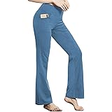 TOPLUS Women's Bootcut Yoga Pants with Pockets, Women Sports Gym Trousers, High Waist Workout Bootleg Pants Tummy Control, fo