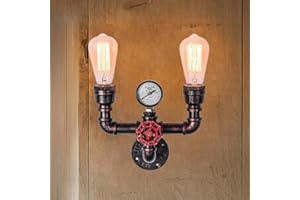 LFOUTE Vintage fajka wodna kinkiet retro przemysłowa kinkiet steampunk design deco kinkiet loft E27 gniazdo oświetlenie Led do baru kawiarnia schody chodnik restauracja korytarz piwnica,A